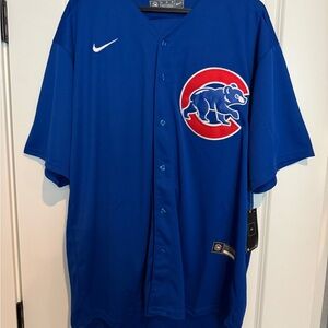 NWT NIKE Men's Anthony Rizzo Chicago Cubs Blue Jersey, XL